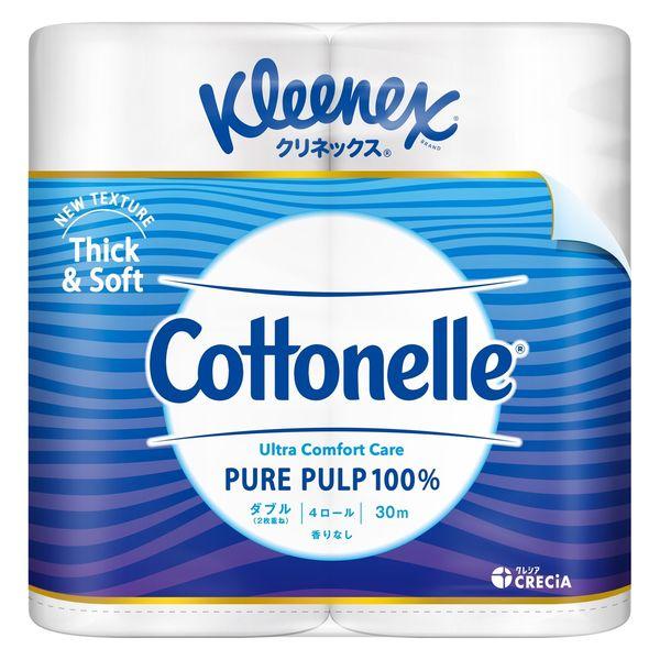 トイレットペーパー 4ロール入 パルプ ダブル 30m クリネックス コトネル 1パック（4ロール） 日本製紙クレシア