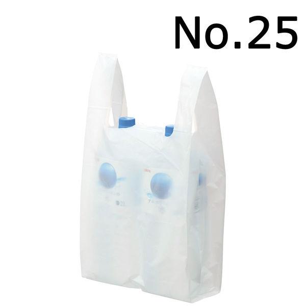 アスクル　レジ袋（乳白）　25号　幅210mm×マチ130mm×縦480mm　1セット（6000枚：100枚入×60袋） オリジナル