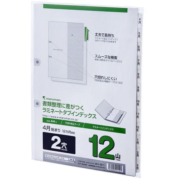 マルマン インデックス A4 ラミネートタブ 2穴 文字入り「4月〜3月」 LT4212NA  オリジナル