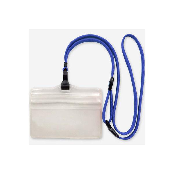 ストラップ付名札 チャック式 ブルー 5組 HEROES　  オリジナル