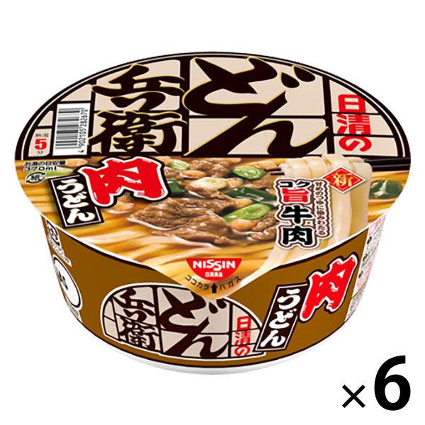 日清食品 日清のどん兵衛 肉うどん カップ麺 カップうどん 1セット（6食）（イチオシ）