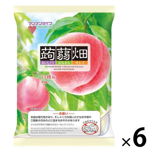 マンナンライフ　蒟蒻畑　白桃味　6袋