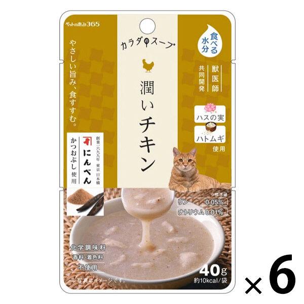ペットの恵み365 カラダのスープ 潤いチキン 国産 40g 1セット（1袋×6） 新東亜交易 キャットフード