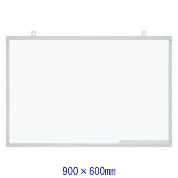 プラス ホワイトボード 樹脂製フレーム 900×600mm 壁掛け WB-0906JSQ