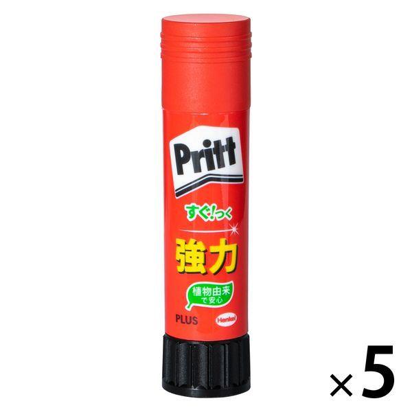 プラス　スティックのり　プリット　レギュラーサイズ　約10g　29701 5本