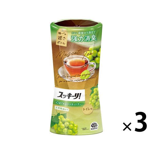 スッキーリ！ トイレ用 心ほぐれるマスカットティー 400mL 1セット（1個×3） アース製薬