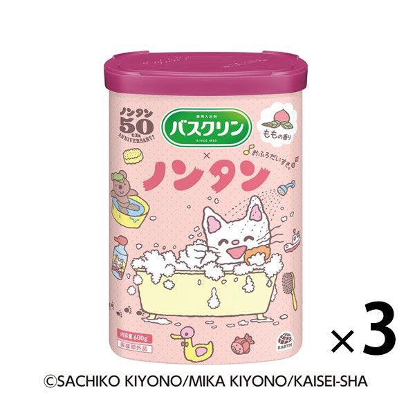 薬用 入浴剤 バスクリン ももの香り ノンタンデザイン 600g 1セット（1個×3） アース製薬