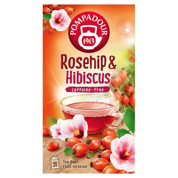 （セール）（ノンカフェイン）ポンパドール ローズヒップ＆ハイビスカス 1箱(20バッグ入)（ティーバッグ）