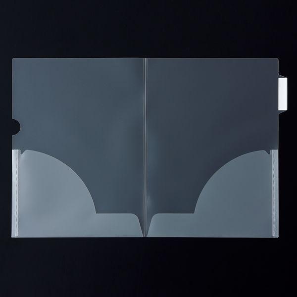 アスクル　クリアーホルダー　A4　1箱(100冊)　2つ折　サイドインデックス付　ファイル  オリジナル