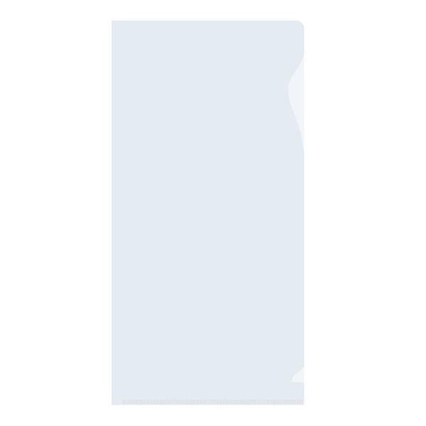 プラス　ぴったりすっきりホルダー　長形3号　クリアー　透明　1箱（100枚：10枚入×10袋）　ファイル　88256