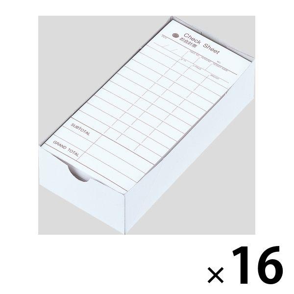 アスクル お会計票 CHECK SHEET 単票 連番なし 8000枚（500枚×16箱）  オリジナル