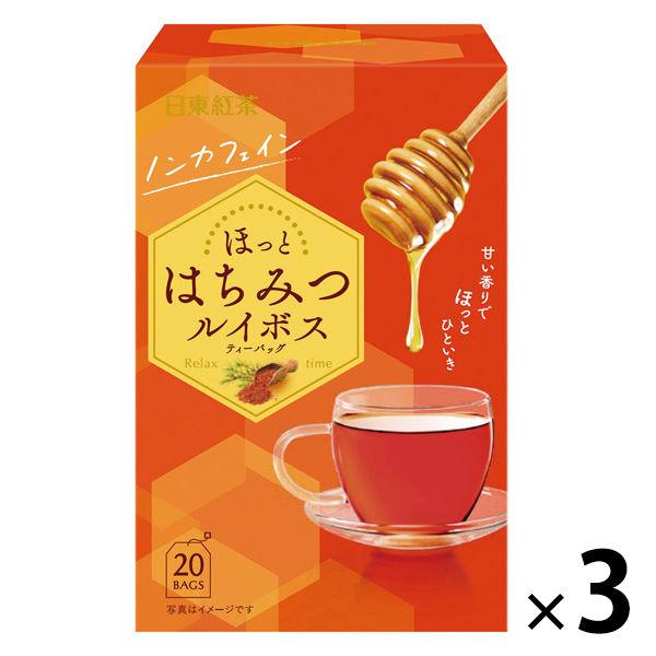 日東紅茶 はちみつルイボス ティーバッグ 1セット（60バッグ：20バッグ入×3個）【ノンカフェイン】