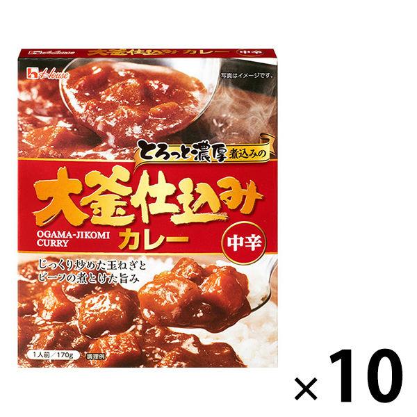 ハウス食品　999円 +PayPay  大釜仕込みカレー 中辛 170g 1セット（10個） レトルトパウチ　玉ねぎ　ビーフ 【LOHACO・ロハコ】 3,300円以上送料無料 などなど 他商品も掲載の場合あり