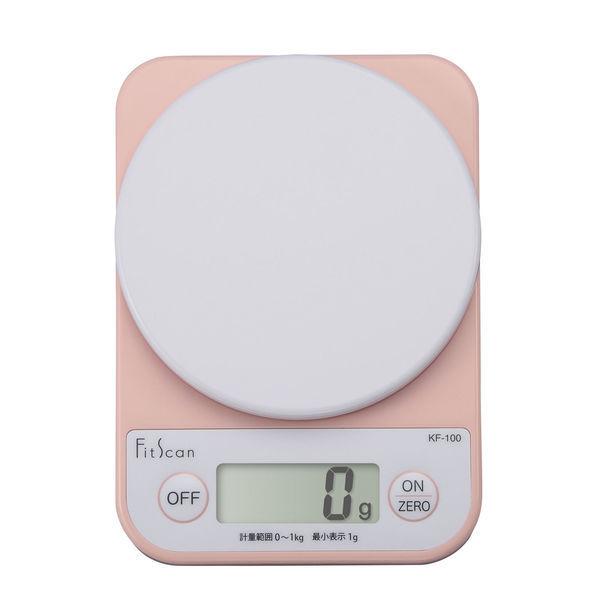 タニタ（TANITA） キッチンスケール 1kg ピンク KF100 1個 計量器 クッキングスケール　はかり