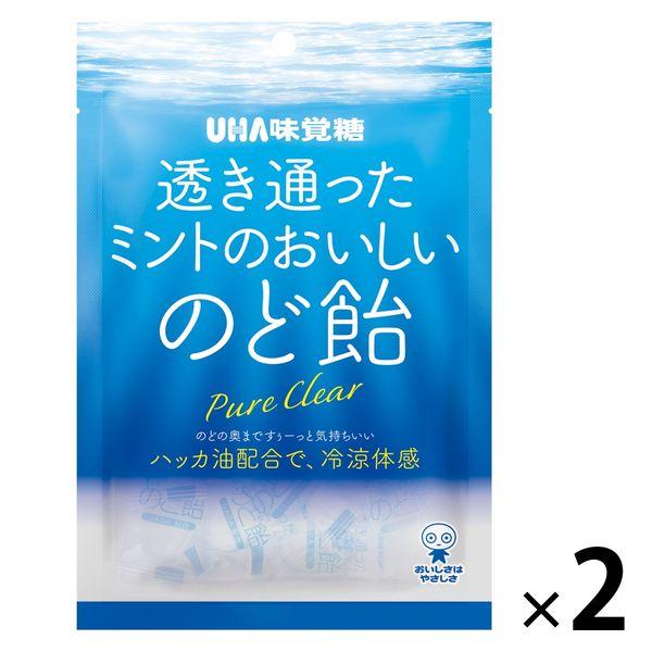 （セール）UHA味覚糖 透き通ったミントのおいしいのど飴 2袋　キャンディ