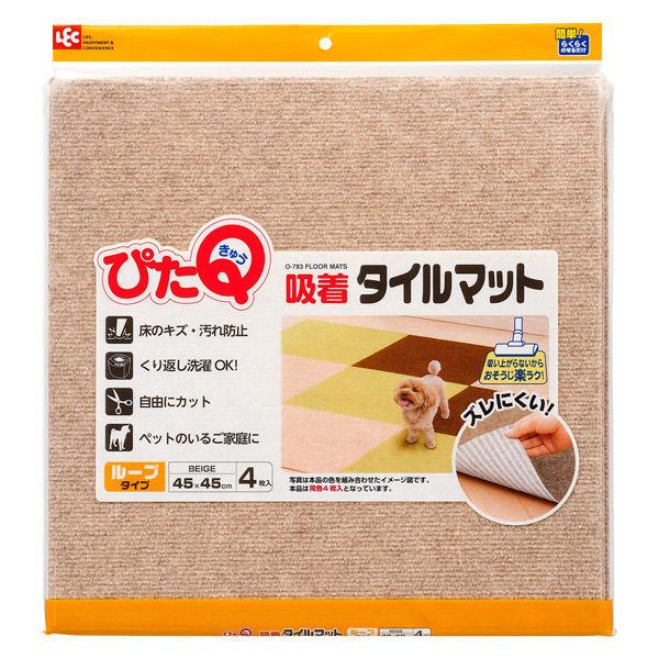 吸着タイルマット（45×45cm）4枚入 BE 1個 レック