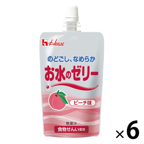 ハウス食品 お水のゼリー ピーチ味 1セット（6個）