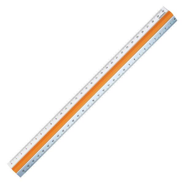 プラムネット モチモノ 滑らない 定規 ピタットルーラー 30cm オレンジ 1個 640022