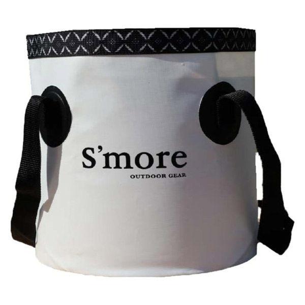 S'more（スモア）便利な折りたたみバケツ 20L ホワイト 1個