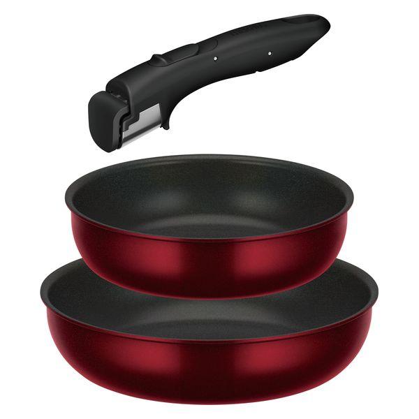 サーモス 取っ手のとれるフライパン3点セット IH対応 ディープレッド KSD-3A DR 1個