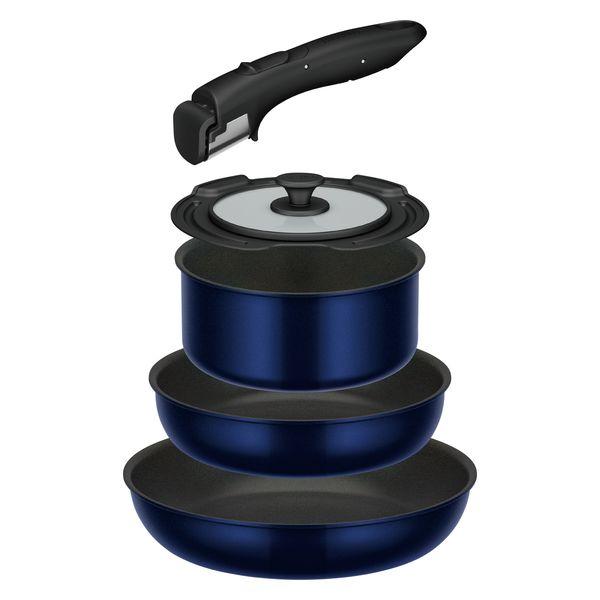 サーモス 取っ手のとれるフライパン5点セット ガス火専用 ディープブルー KSE-5A DPBL 1個