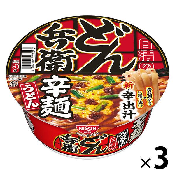 日清のどん兵衛 辛麺 [5種の出汁×焙煎唐辛子のコクと辛味]　 1セット（1個×3） 日清食品