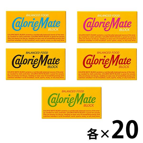 カロリーメイトブロック　2本入り　5種アソートセット（バニラ・メープル・チーズ・チョコレート・フルーツ）1箱2本入×各20箱　大塚製薬