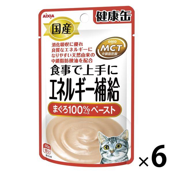 健康缶 エネルギー補給まぐろ 40g 6袋 国産 キャットフード 猫用 ウェット パウチ