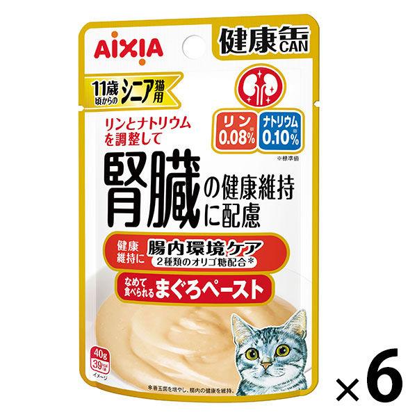 健康缶 シニア猫用 腸内環境ケア 40g 6袋 アイシア キャットフード パウチ
