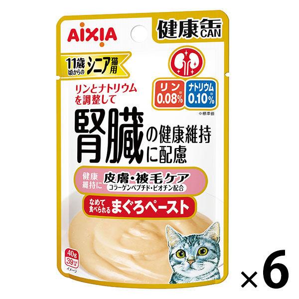 健康缶 シニア猫用 皮膚・被毛ケア 40g 6袋 アイシア キャットフード パウチ