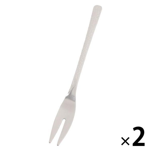 槌目ステンレスヒメフォーク サテン加工 1セット（1本×2） LAKOLE/ラコレ