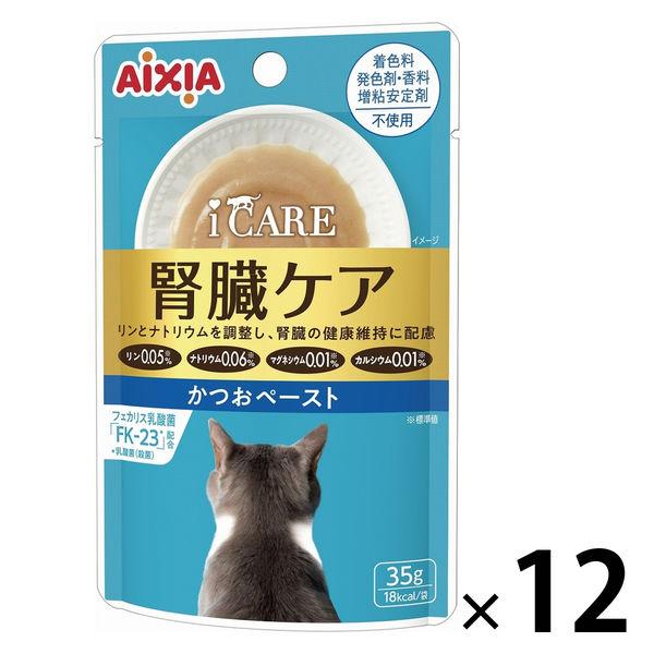 i CARE（アイケア）腎臓ケア かつおペースト 国産 35g 1セット（1袋×12）アイシア キャットフード