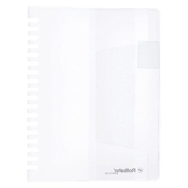 ロルバーン ポケット付メモ カバー クリア 抗菌 L B6相当 透明 デルフォニックス（Rollbahn）