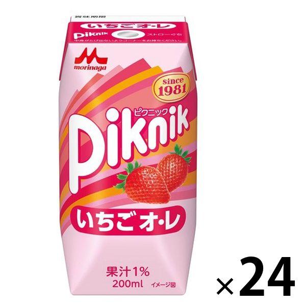 森永乳業　946円 ピクニック ストロベリー オ・レ 200ml 1箱（24本入）紙パック ドリンク 飲み物 常温保存 +PayPay 【LOHACO・ロハコ】 3,300円以上送料無料 など 他商品も掲載の場合あり