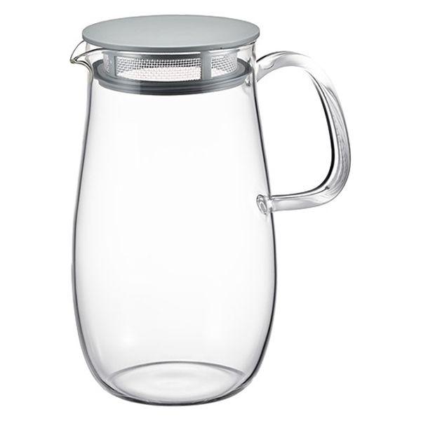 HARIO（ハリオ）冷水筒 レンジで簡単 1000ml 耐熱ガラス ダークグレー XMPー1000ーDGR 1個