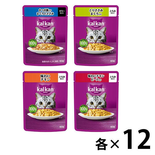 （お得なアソート）カルカン 成猫用 キャットフード パウチ お肉シリーズ 48袋（12袋×4種）ウェット