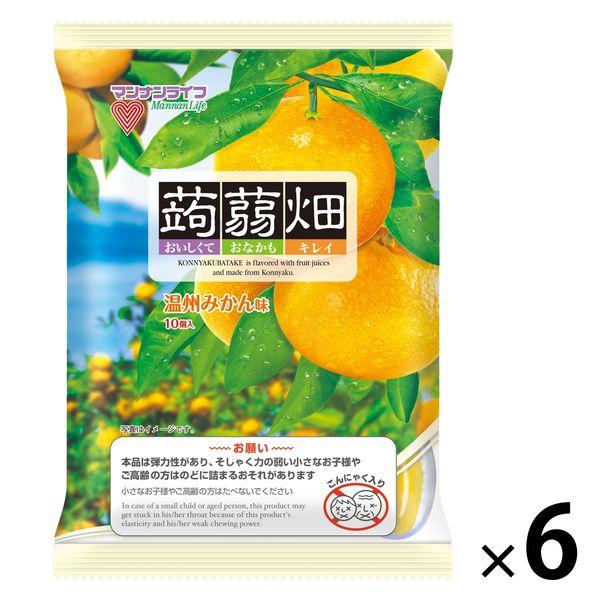 蒟蒻畑 温州みかん味 6袋 マンナンライフ　蒟蒻ゼリー　一口ゼリー