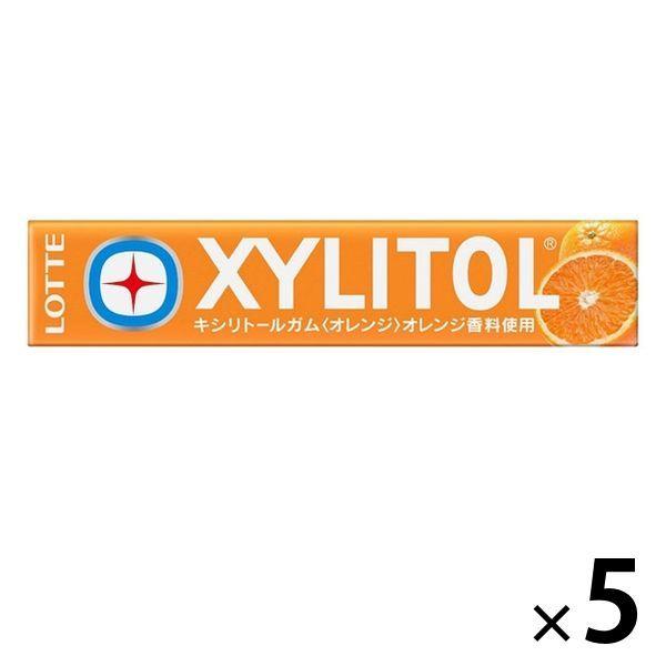 ロッテ　290円 キシリトールガム＜オレンジ＞ 1セット（5個） フルーツガム オレンジ味 キシリトール配合 など 【LOHACO・ロハコ】 ※3,300円以上送料無料