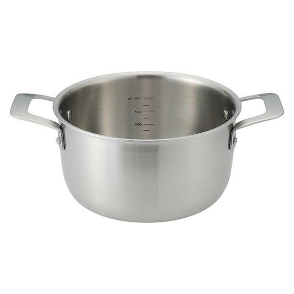LOHACO - 無印良品 ステンレスアルミ全面三層鋼両手鍋 約3.0L 約 LOHACO - 無印良品 ステンレスアルミ全面三層鋼両手鍋 約3.0L 約