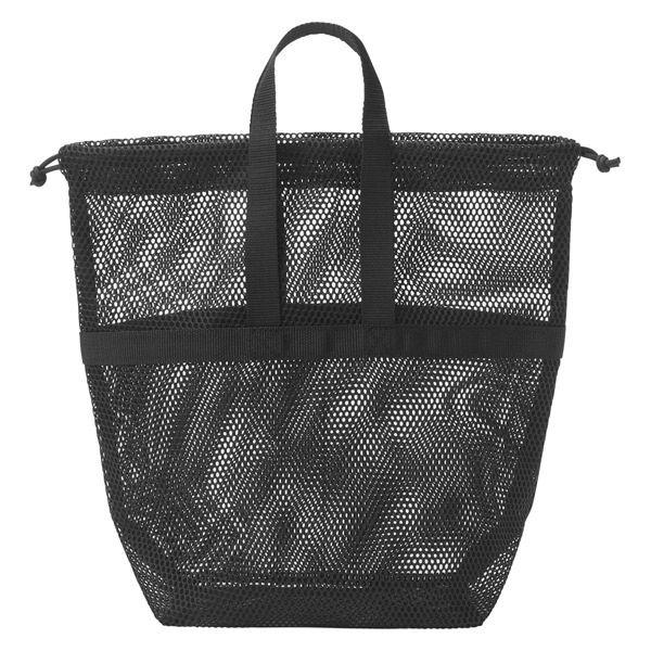 無印良品 立体メッシュ持ち手付き巾着 黒 Ｍ 約３３×１３×３１ｃｍ 良品計画