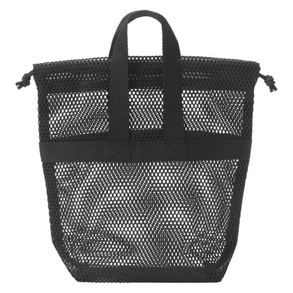 無印良品 立体メッシュ持ち手付き巾着 黒 Ｓ 約２３×８×２３ｃｍ 良品計画