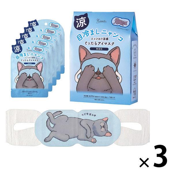 キモチひんやりアイマスク5枚（無香料）1セット（1個×3） グローバルプロダクトプランニング