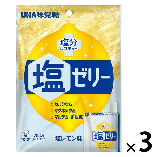 暑さ対策 塩分チャージ 塩分レスキュー 塩ゼリー 塩レモン味 15g×7本入 1セット（1個×3）