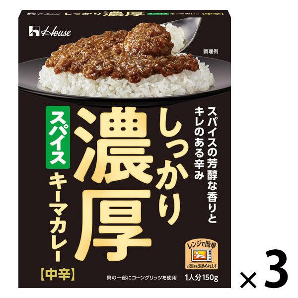 ハウス食品 しっかり濃厚スパイスキーマカレー　1セット（1個（150g）×3）　レトルト　レンジ対応