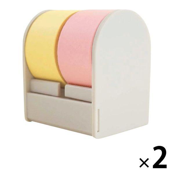 【ロールふせん】gノート ロールズ25 イエロー×ピンク 2個 プリントインフォームジャパン