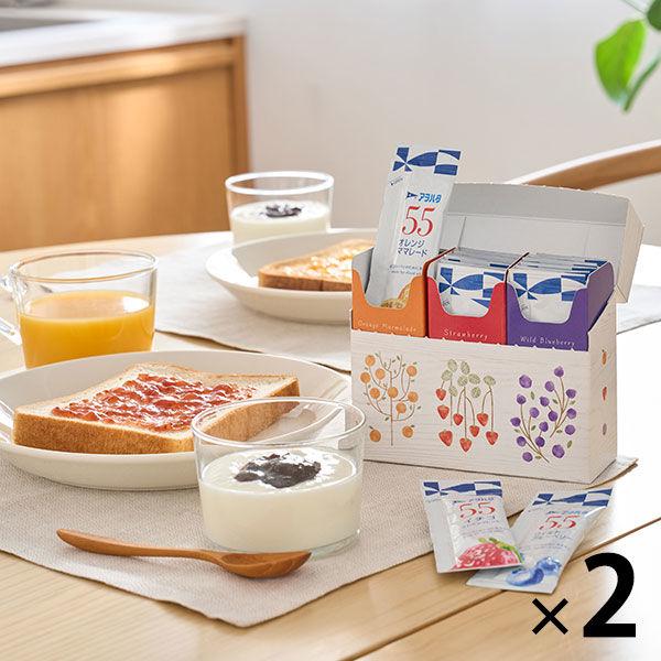 （セール）（ロハコ・アスクル先行販売）アヲハタ55ジャムデザインBOX（3種×6袋）1セット（1箱×2）小袋 ジャム ギフト 手土産  母の日 限定