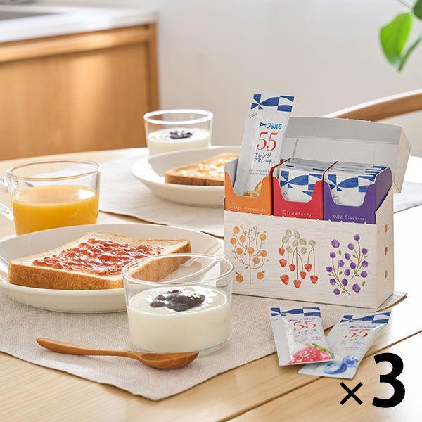 （セール）（ロハコ・アスクル先行販売）アヲハタ55ジャムデザインBOX（3種×6袋）1セット（1箱×3）小袋 ジャム ギフト 限定