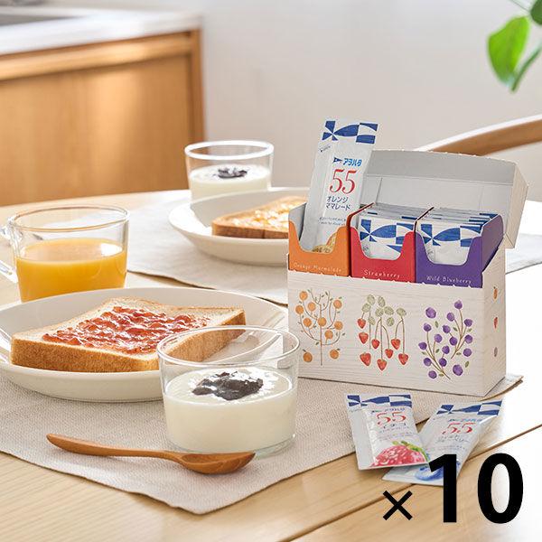 （セール）（ロハコ・アスクル先行販売）アヲハタ55ジャムデザインBOX（3種×6袋）1セット（1箱×10）小袋 ジャム ギフト 限定
