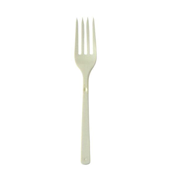 アスクル　プラスチックフォーク　16cm　アイボリー　使い捨て　1袋（100本入） オリジナル