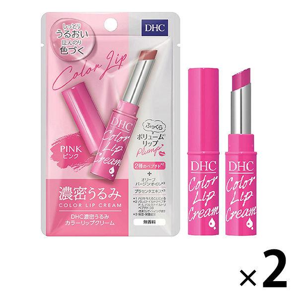 LOHACO - DHC 濃密うるみカラーリップクリーム ピンク ×2本 無香料